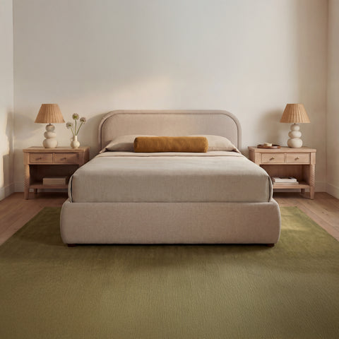 Colin Queen Storage Bed Light Brown