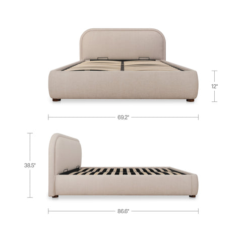 Colin Queen Storage Bed Light Brown