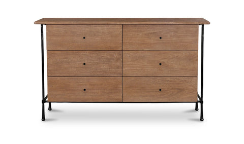 Rene 6 Drawer Dresser Brown