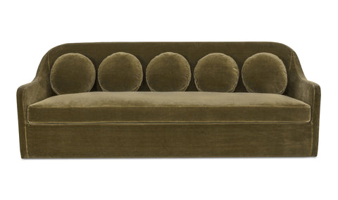Rialto Sofa Dark Green Faux Mohair