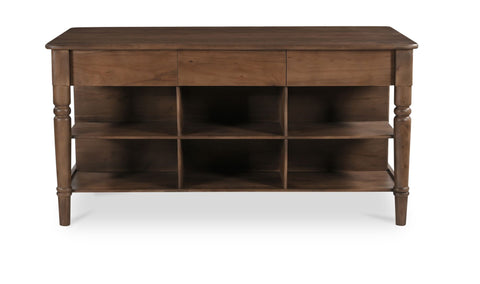 Russet Kitchen Island Brown