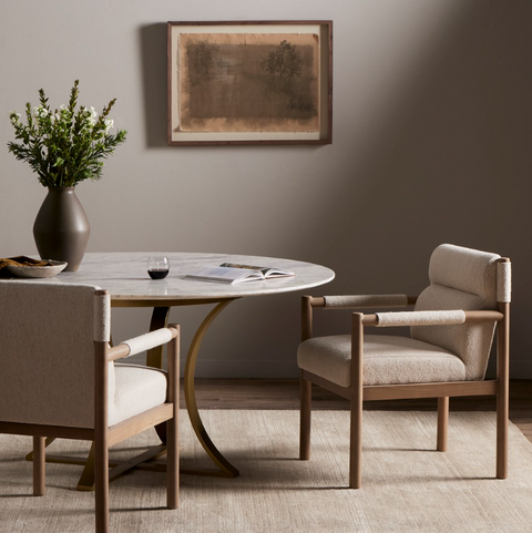 Kiano Dining Arm Chair - Charter Oatmeal