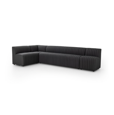 Augustine Dining Banquette L Shape 135" - Fiqa Boucle Charcoal