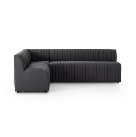Augustine Dining Banquette L Shape 100" - Fiqa Boucle Charcoal