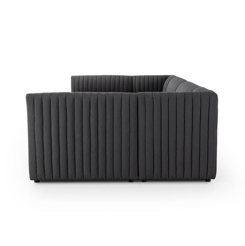 Augustine Dining Banquette U Shape 154"- Fiqa Boucle Charcoal