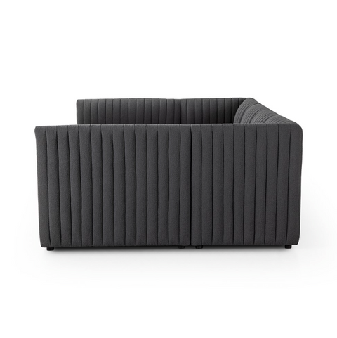 Augustine Dining Banquette U Shape 106"- Fiqa Boucle Charcoal