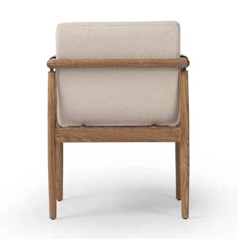 Markia Dining Arm Chair - Fiqa Boucle Light Taupe