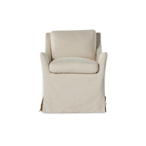 Monette Slipcover Dining Armchair - Brussels Natural