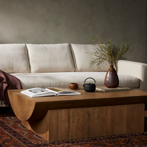 Elbert Coffee Table - Rustic Oak Veneer