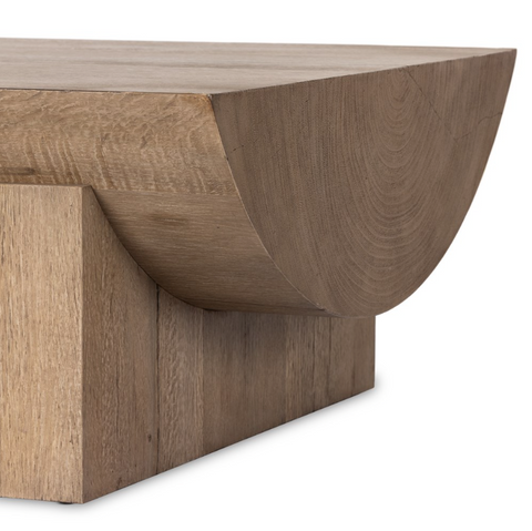 Elbert Coffee Table - Rustic Oak Veneer