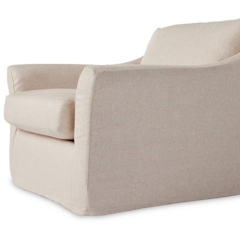 Delray Slipcover Chair and a Half - Evere Oatmeal