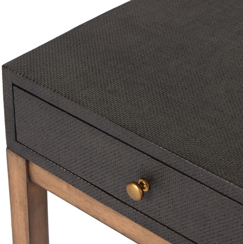 Fiona Desk - Black Raffia