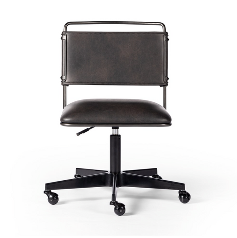 Wharton Desk Chair- Distressed Black