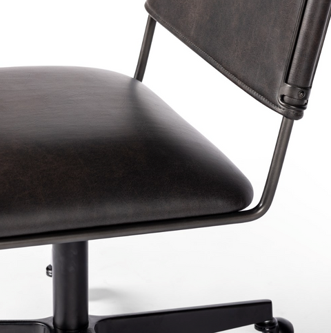 Wharton Desk Chair- Distressed Black