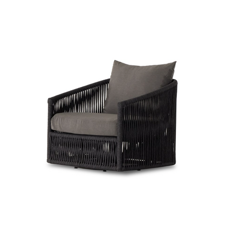 Porto Outdoor Swivel Chair - Venao Charcoal