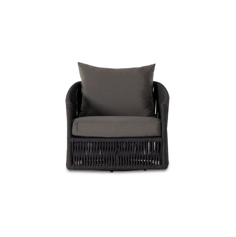 Porto Outdoor Swivel Chair - Venao Charcoal