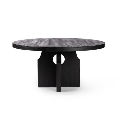 Allandale Round Dining Table - Black Elm