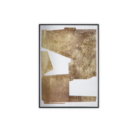 Mica 1 Framed Painting - Gold