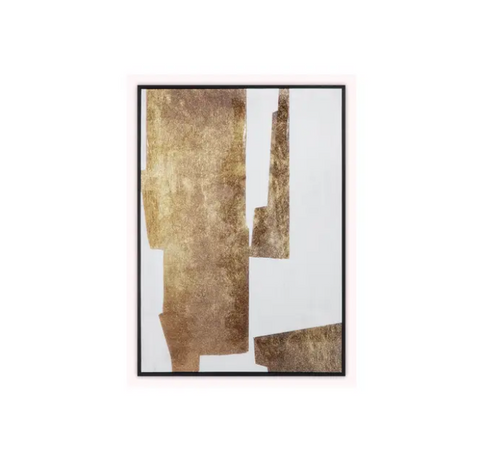 Mica 2 Framed Painting - Gold