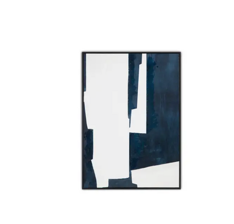 Mica 2 Framed Painting - Navy