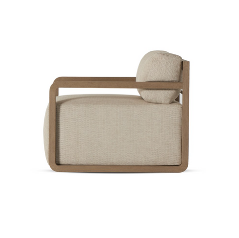Stroud Outdoor Swivel Chair - Brown/Sand
