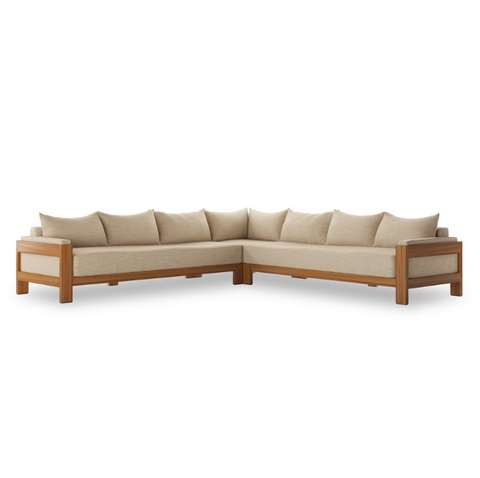 Chapman Outdoor 3Pc Sectional - Casa Cream
