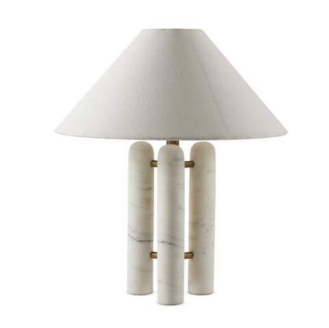 Medici Table Lamp - Charcoal and White Marble