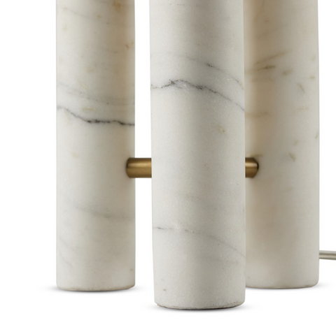 Medici Table Lamp - Charcoal and White Marble