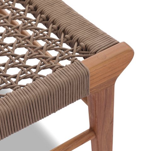 Delmar Outdoor Dining Chair-Natural w/ Khaki Rope