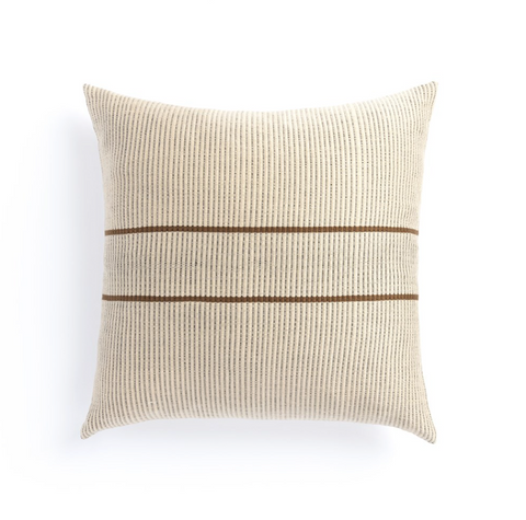 Handwoven Merido Pillow - Beige -20"