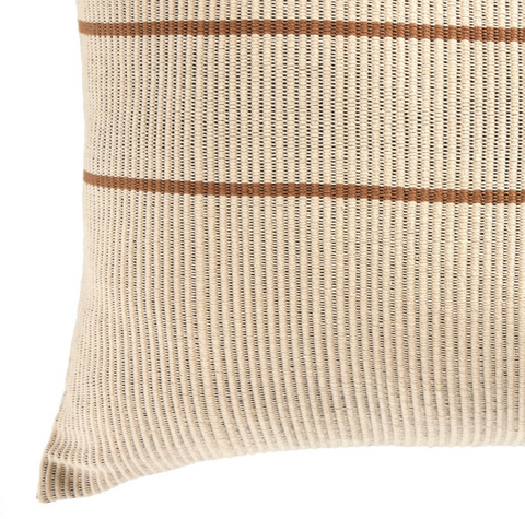 Handwoven Merido Pillow - Beige -20"