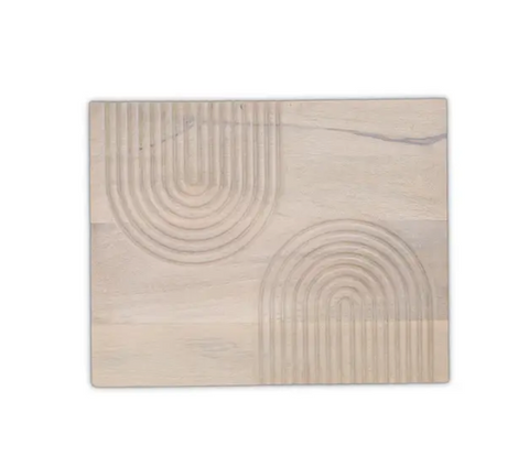 Passages Carved Wood Wall Art - White Wash