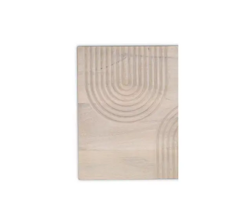 Passages Carved Wood Wall Art - White Wash