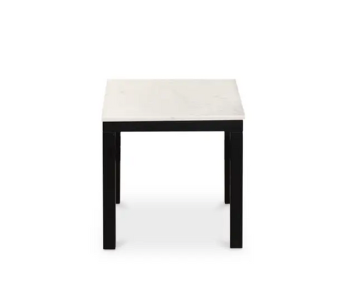 Parson Marble Side Table - White
