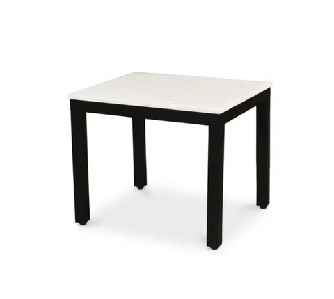 Parson Marble Side Table - White