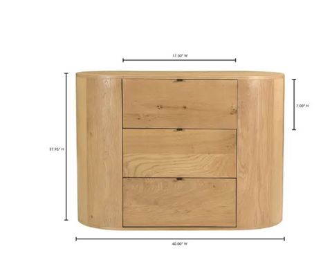 Theo 3 Drawer Chest - Natural