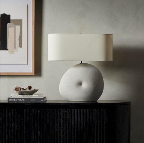Busaba Table Lamp-Textured Matte White