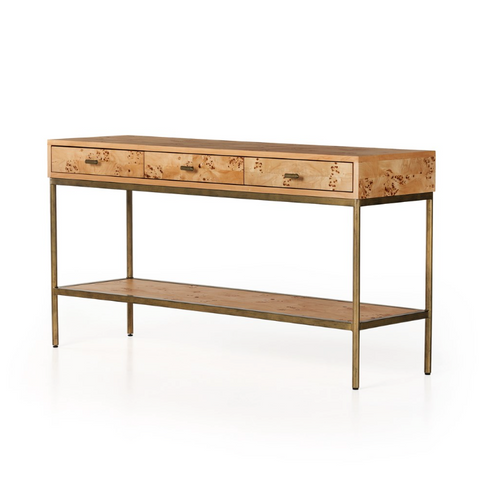 Mitzie Console Table - Amber Mappa Burl