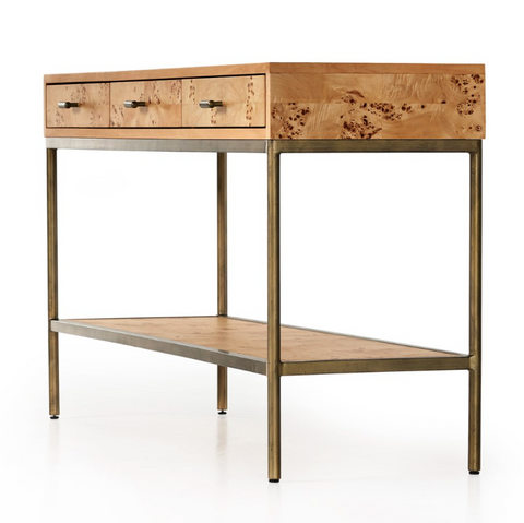 Mitzie Console Table - Amber Mappa Burl