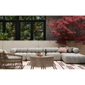 Roma Outdoor 4pc Sectional W/ Ottoman - Faye Ash