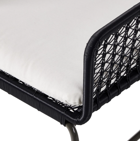 Bandera Outdoor Woven Dining Chair W/Cushion - Smoke Black