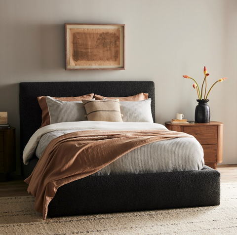 Quincy Queen Bed - Lisbon Charcoal