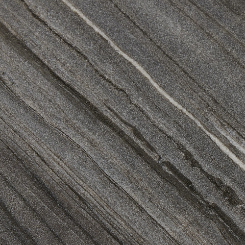 Raven end Table - Ribbed Ebony Marble