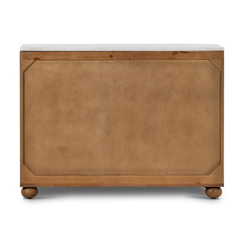 Tiago Marble Chest - Toasted Oak