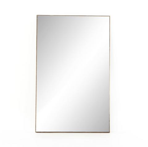 Georgina Rectangle Floor Mirror - Polished Brass