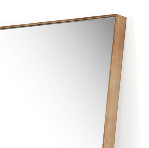 Georgina Rectangle Floor Mirror - Polished Brass