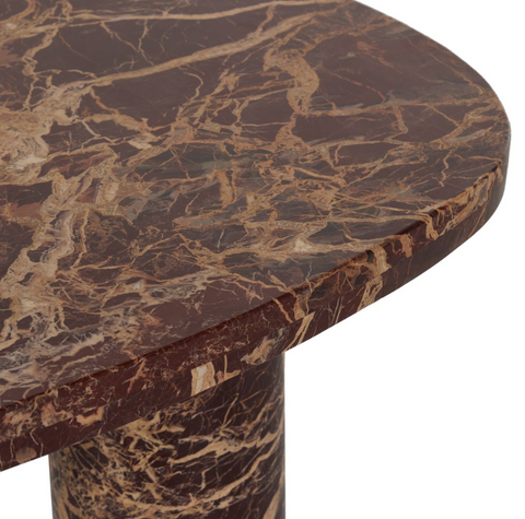Zion Big Coffee Table - Merlot Marble