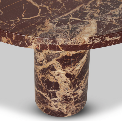 Zion Big Coffee Table - Merlot Marble