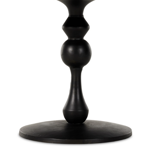 Daffin Round Bistro Table - Black Antique