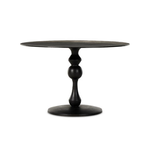 Daffin Round Bistro Table - Black Antique